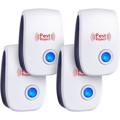 MINKUROW Repellente Per Roditori Per Insetti Ad Ultrasuoni, 4 Pezzi Repellente Per Zanzare, Repellente Per Insetti Elettronico Per Interni E Repellente Per Zanzare Ad Ultrasuoni Per Insetti, Zanzare,  (1/5)