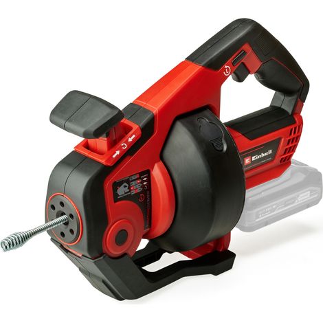 Einhell Furet déboucheur de canalisations sans fil TE-DA 18/760 Li-Solo PXC (18 V, Li-Ion, long flexible spiralé de 7,6 m) Livré sans batterie ni chargeur