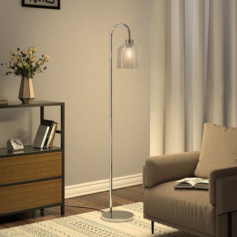 Modern Chrome Living Room Floor Lamp (1/5)