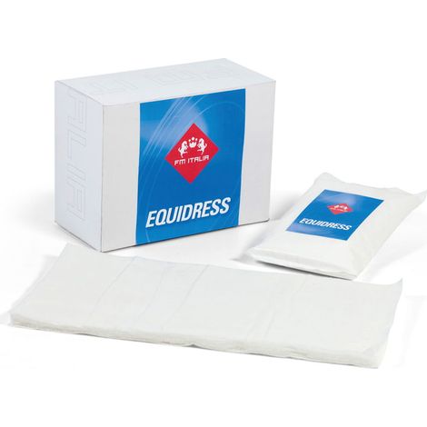 EQUIDRESS bendaggio imbottito multiuso con uno strato di cotone idrofilo mantiene asciutti il pelo e la pelle del cavallo sportivo