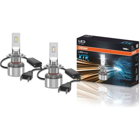 Osram – Kit LED H7 64210DWXTR – 3000 lumens – Température de couleur 6000K – Technologie BeamGuide – Installation plug and play