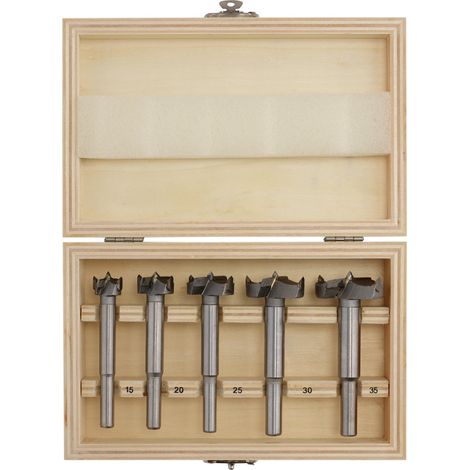Draper 08928 5-Piece Forstner Drill Bit Set for Flat Bottomed Holes and Hinges (1/2)