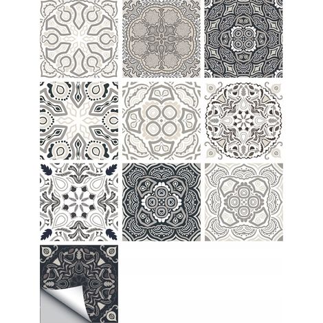 Juego de 10 paneles autoadhesivos de PVC para patchwork, 20x20cm zm-06-003