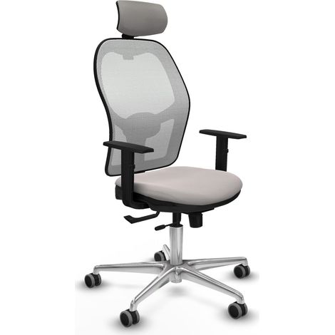 Sedia da ufficio piqueras y crespo Jorquera bianco alluminio (1/2)