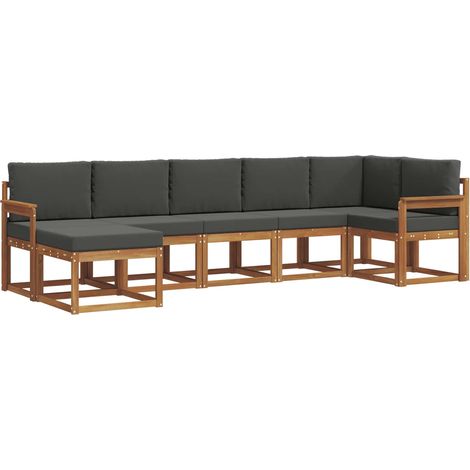 Outdoor Sofa Set with Cushion 7 pcs Natural and Anthracite vidaXL (1/5)
