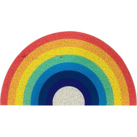 Tapis De Bain rayé en Couleurs DemiRond Microfibres 40x80cm Antidérapant Et Absorbant pour Baignoire,Douche,Salle de Bain,Cuisine,Entrée,Chambre Lavable (1/3)