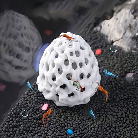 2 cachettes en forme de dôme pour crevettes - Cachettes en forme de grotte pour poissons d'aquarium et crevettes