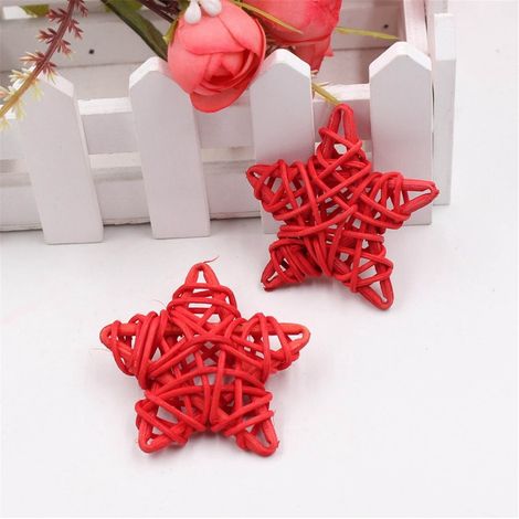 Boules Tressées - Décoration Suspendue pour Intérieur - Rouge Blanc Bleu - Pour Décor Patriotique Jour de l'Indépendance - Remplissage de Vase ou Bol - Lot de 7 Pièces (1/4)