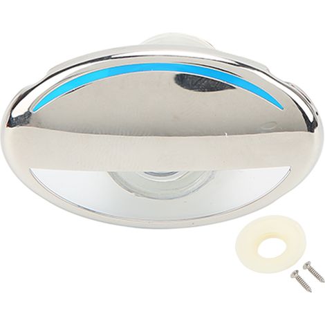 Projecteur LED encastré blanc chaud, acier inoxydable, étanche IP66, 12V CC - Idéal pour camping-car, bateau, autocar (1/5)
