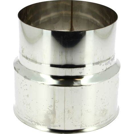 TEN – Réduction inox 304 femelle x mâle Ø153/139 – Raccord fumisterie pour gaz, fuel, bois et charbon – Usage professionnel