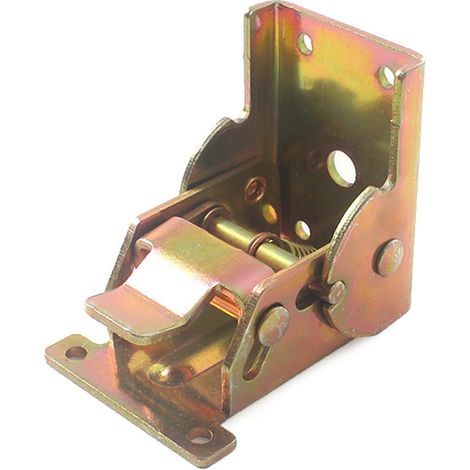 Charnière pliante verrouillable, support de pliage à 90 degrés, adapté aux rallonges de table, de pied de lit et d'établi, couleur zinc. (1/5)