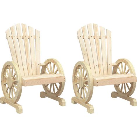 Maison Exclusive - Sedie da Giardino Adirondack 2 pz in Legno Massello di Abete