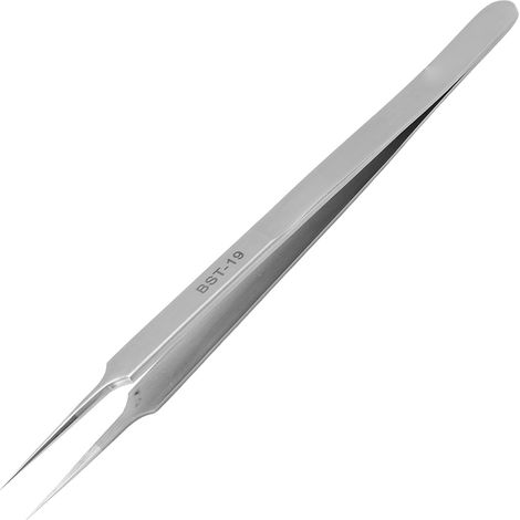 Pince à épiler de précision BST-19 en acier inoxydable antimagnétique, pointe ultra fine effilée et aiguisée, usage professionnel (1/5)