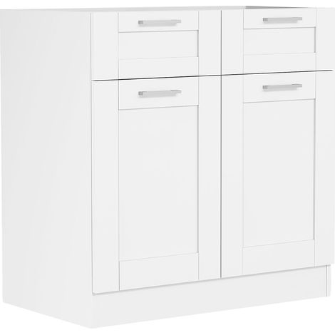 Mobilier de cuisine submergé Colura H. 82 x L. 80 x P. 46 cm Blanc (1/4)