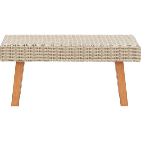 Maison Exclusive - Tavolino da Giardino in Polyrattan Beige (1/5)