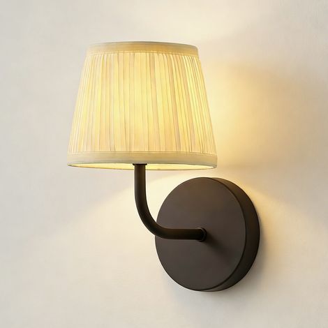 BOMCLAP Aplique em tecido 15x24cm, aplique de parede para cabeceira, design moderno em metal, candeeiro não incluído, para quarto, sala, cozinha (1/5)