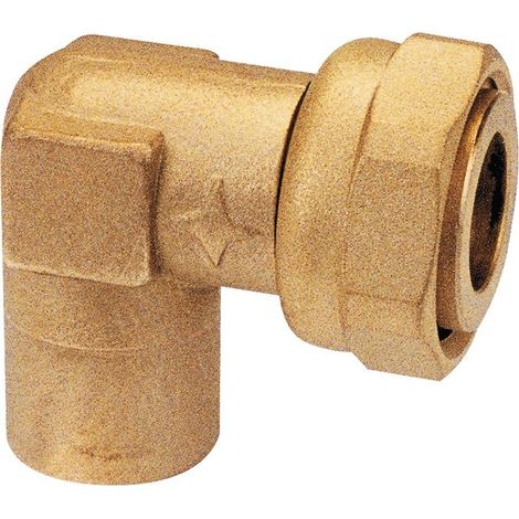 Raccord coudé à 90° - Spécial gaz naturel - À braser sur cuivre (1/2)
