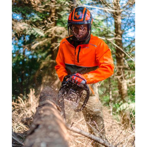 KOX Forstjacke Vento 3.0 Grün/Orange Größe L  KWF-Standard  Nicht wasserbeständig  Atmungsaktiv