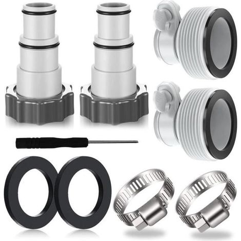 Adaptateurs pour tuyaux de piscine Intex 32-38 mm - Kit de 9 pièces (1/5)