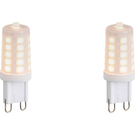 2er Set dimmbarer G9 LED-Lampen Opal 1,2W 100lm 2200K