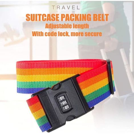 2-pack de resväskestroppar 1,9 m  5 cm, juste un resväskestroppar med combinaisonslås och spänne, resväskestropp med bagageetiketter, resetillbehör