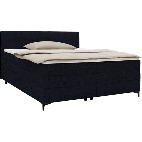 Mömax Boxspringbett Bari Schwarz ca. 200x200cm (1/5)