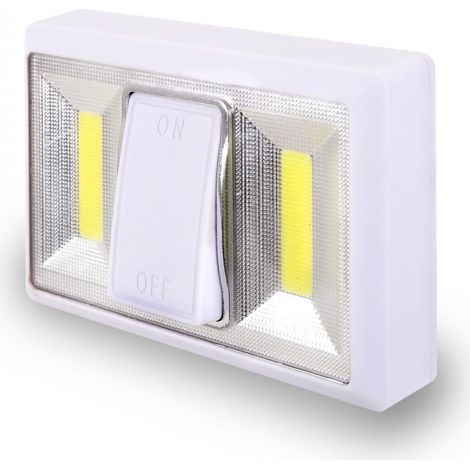 interrupteur LED à piles (incluses ). Blanc (1/2)