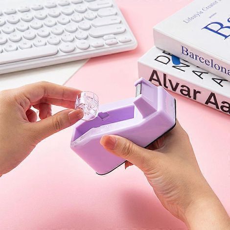 stuks mini-tape dispensers met plakband (paars) (1/4)