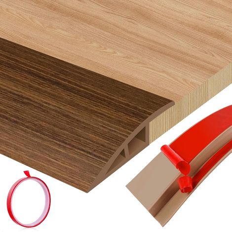 Selbstklebende Schwellenleiste – 1 Stück – Flexibles PVC – Mehrstufiger Übergang, rutschfest – Für den Innenbereich/Haus/Büro – 200 cm x 20 mm (1/5)