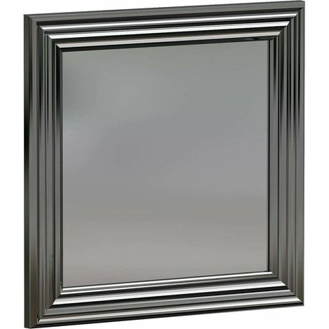 Dmora - Espejito Helion, Espejo, Objeto de decoración de pared, Decoración de espejo, 40x3h40 cm, Plata, con embalaje reforzado