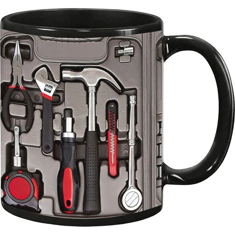 Tasse À Café - Boîte À Outils Mécanicien - Céramique 330 ml - Usage Quotidien Bureau Atelier - 1 Pièce (1/5)