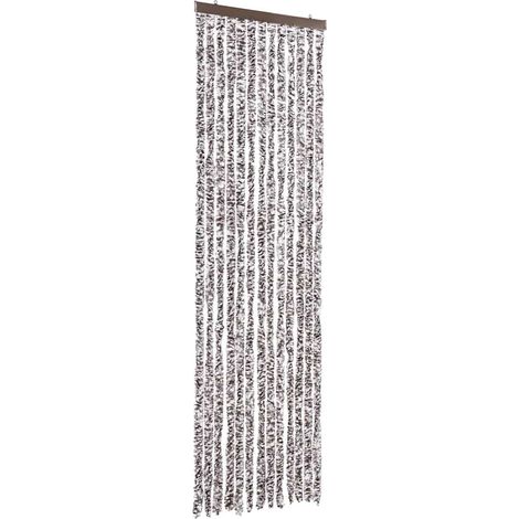 vidaXL Cortina mosquitera marrón y beige chenilla 56x200 cm (1/2)