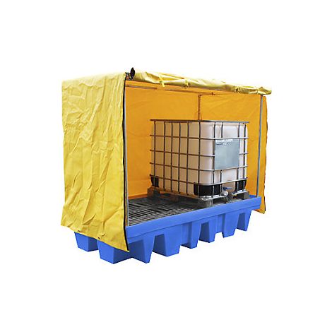 Cubeta colectora de PE con toldo superior de lona  para 2