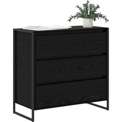 Buffet Bas de Cuisine en Bois d'Ingénierie, Meuble de Rangement 79 x 36 x 75,5 cm avec Portes et Étagères, Console Moderne pour Salon ou Entrée (1/5)