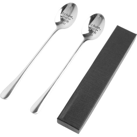 Cuillère À Café - Acier Inoxydable 410 - 19,6 Cm - Finition Miroir - Pour Café Et Glace - 2 Pièces (1/5)