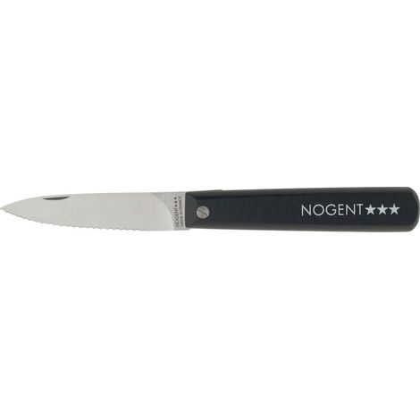 Nogent - Couteau pliant Le Pocket lame crantée 8 cm noir