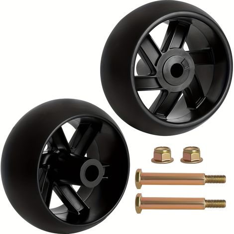 Roues de plateau de coupe de tondeuse à gazon (modèle 532133957) ensemble de 2 pièces, convient aux plateaux de 42, 46 et 48 pouces. (1/5)
