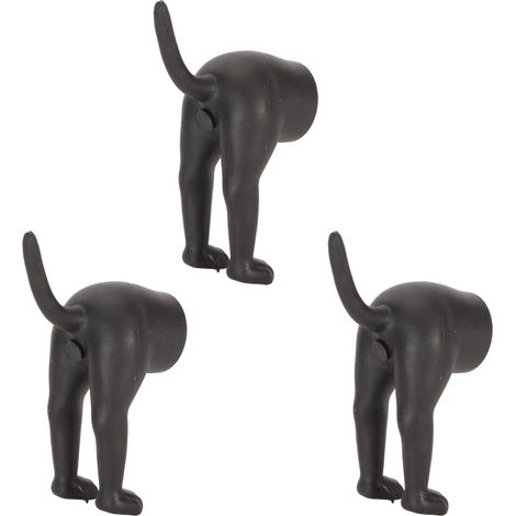 3er-Pack Hunde-Zahnpasta-Aufsätze aus schwarzem, weichem und strapazierfähigem Silikon zur Reinigung des Hunde-Zahnpasta-Spenders für das Badezimmer (1/5)
