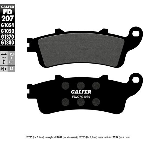 PASTILLAS DE FRENO GALFER KH281 / KH261 SEMIMETÁLICAS PARA SCOOTER