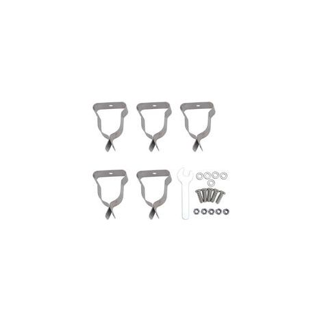 Pince à ressort pour couvercle de puits de fenêtre, Kit de quincaillerie robuste en acier laminé à froid plaqué zinc (1/5)