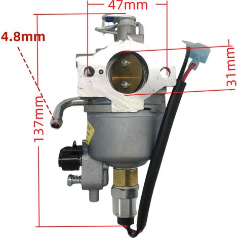 Carburetor compatible with generators A042P619, 146-0785 and 146-0803, as well as with the fuel supply system and throttle valve of generator 202-008 (high-precision gear ratio).