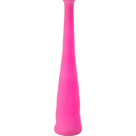 Vase bouteille en verre rose néon design contemporain - Rose néon lumineux (1/3)