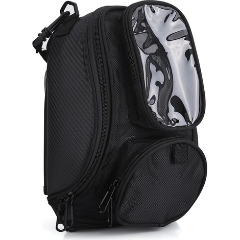 Sac de Réservoir Moto, Aimanté Étanche Sacoche avec Bandoulière Détachable et Fenêtre Transparente pour GPS et Smartphone (1/5)