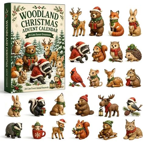 Coffret surprise de Noël Mini Faune de la Forêt - Figurines 3D en plastique