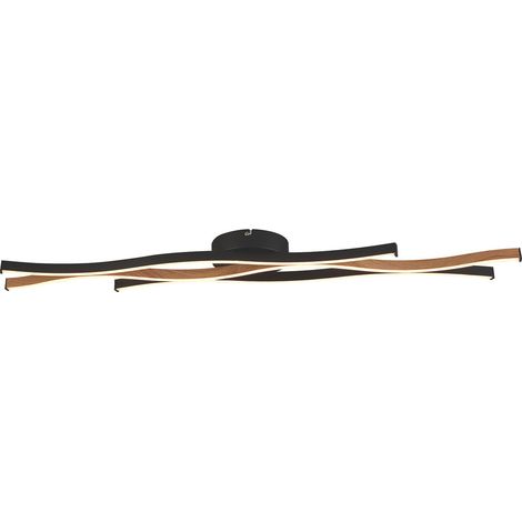 Bloom Plafoniera LED Swirl, colore nero con effetto legno (1/5)