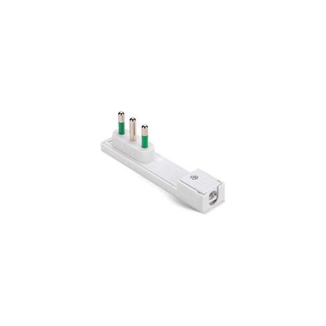 Spina Clock a Squadra Italiana 2 Poli + Terra Bianca 16A 80090 6 Pezzi