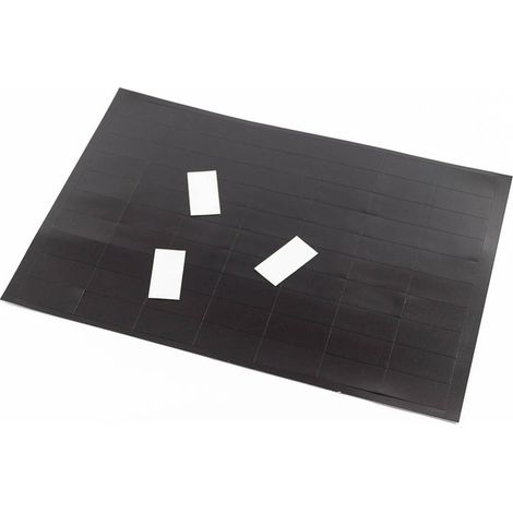 Adesivi magnetici rettangolari 20 mm x 40 mm, 70 pezzi per foglio, spessore della lamina 0,4 mm (1/4)