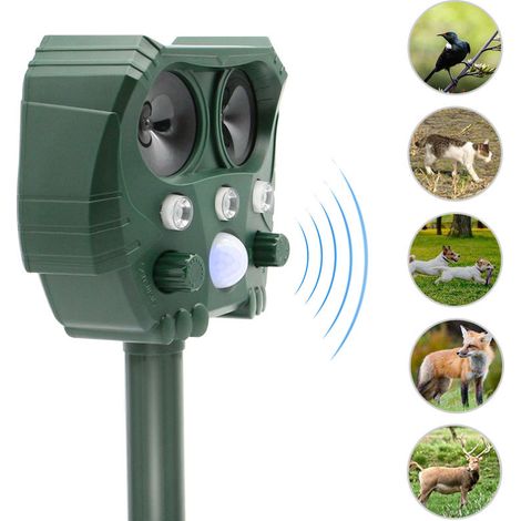 Répulsifs Ultrasons Solaires Anti-Chats, Chiens, Taupes, Oiseaux, Pigeons Fouines Renards Et Ratons Laveurs (1/5)