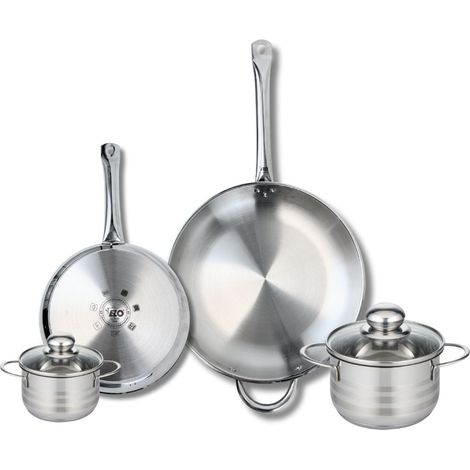 Ensemble de 2 Poêles de cuisson 24 et 32 cm et 2 faitouts 12 et 16 cm Elo Profi Brillant (1/5)
