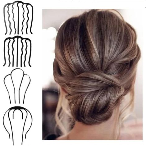Haarspangen, Haarnadeln, Haargabeln, französische Haarspangen, vierzinkige Haarnadeln, Haarknotenstützen, Haaraccessoires für Frauen und Mädchen (1/5)